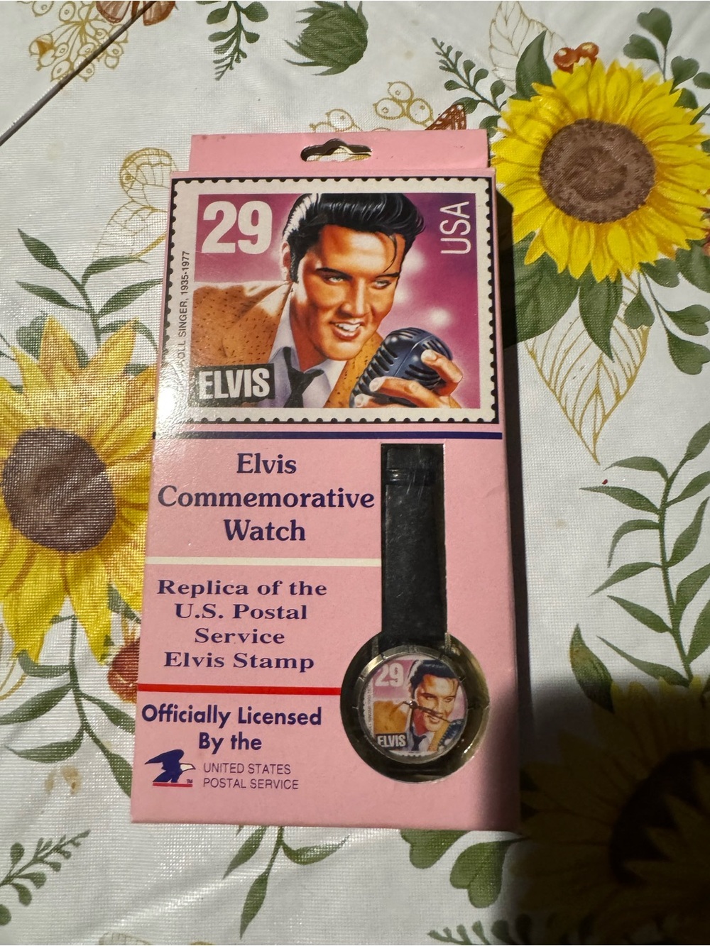 Elvis Commemorative Black Strap Watch - Licensed Collectible